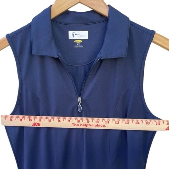 Greg Norman Women's Flare Zip Sleeveless Dress - Navy Blue - Size Small - Picture 6 of 8